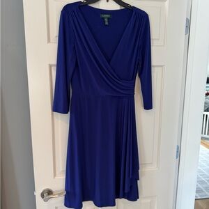 Lauren Ralph Lauren Royal Blue 3/4 Sleeve Dress 8